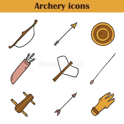 Iconos Del Tiro Al Arco Ilustraci N Del Vector Ilustraci N De Etiqueta