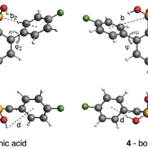 Equilibrium Staggered Geometry Of Boronic Acid 4 And Its Boronate Form