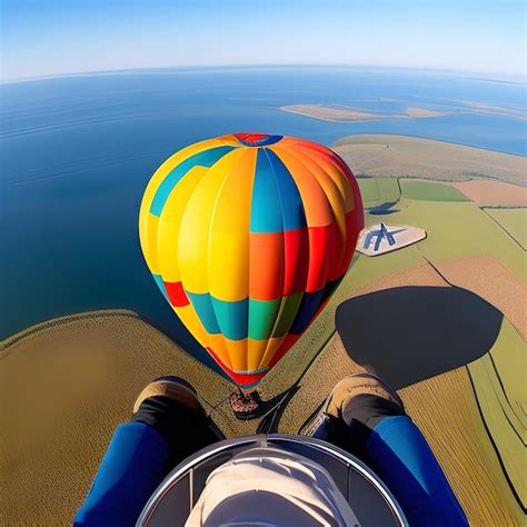 Premium AI Image Cartoon D Hot Air Balloon Image