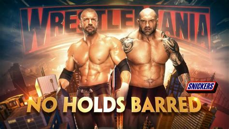 WWE WrestleMania 35 7 April Triple H Vs Batista No Holds Barred Match