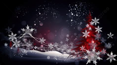 Christmas Tree With Red Clock And Snowflakes And Snowflakes Animation ...