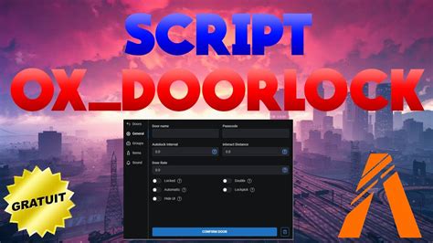 Fivem Script Ox Doorlock Gratuit Tuto Gta Rp Youtube