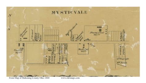 Mysticvale Mahoning Co Ohio 1860 Old Town Map Custom Print