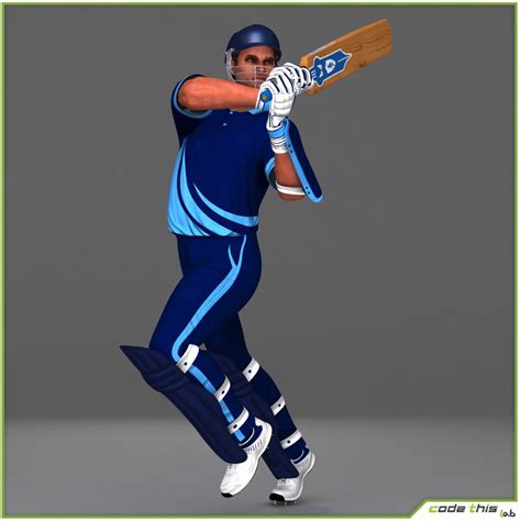 Cricket Players Cg Pack Collection D Model Max Obj Fbx Free D