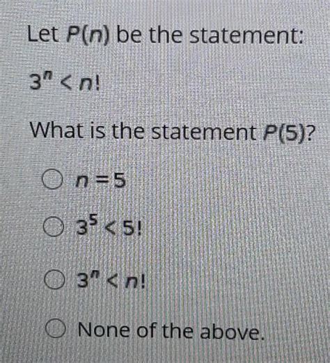 Solved Let P N Be The Statement Chegg