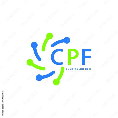 CPF logo design initial creative letter on white background. CPF vector logo simple, elegant and ...