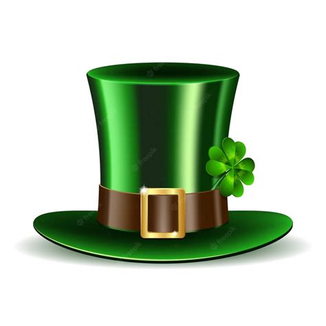 Premium Vector Green St Patricks Day Hat With Clover