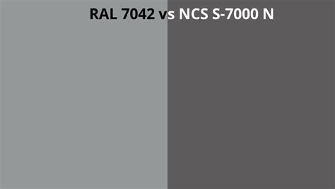 Ral 7042 Vs Ncs S 7000 N Ral Colour Chart Uk