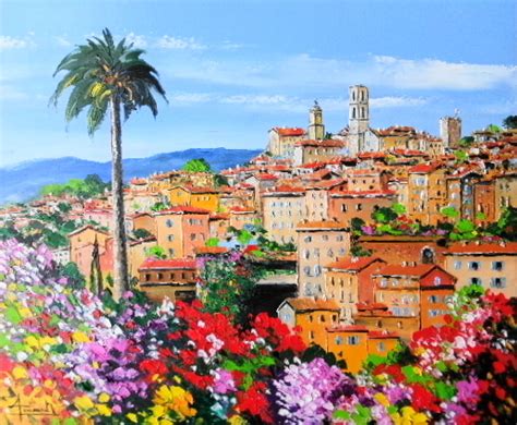 TABLEAU PEINTURE DE GRASSE OIL PAINTING GRASSE Christian Guinet