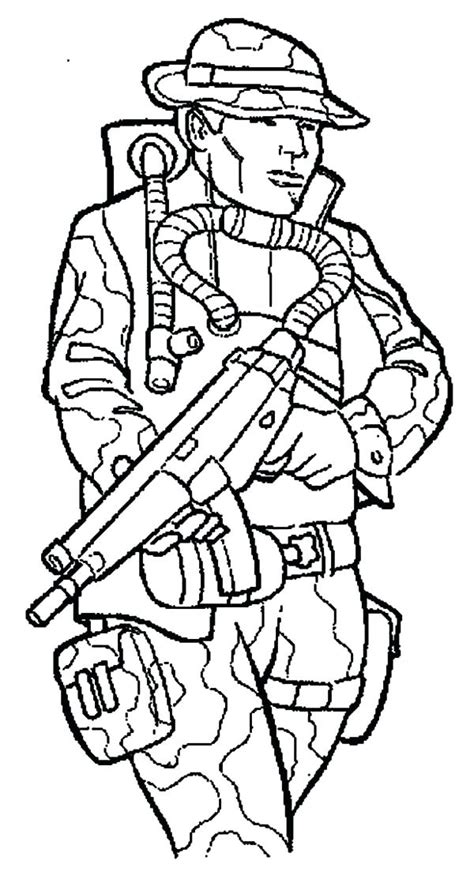 Ww2 Coloring Pages Soldiers At Free Printable