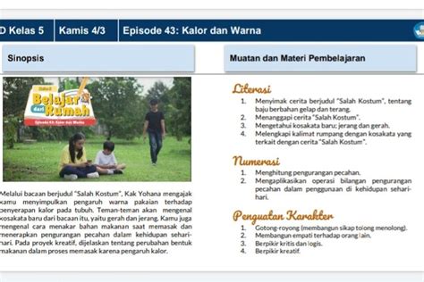 Soal Dan Jawaban TVRI Kelas 5 Hari Ini Kamis 4 Maret 2021 BDR Tentang