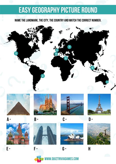 53 Easy Geography Quiz Questions & Answers (Inc. Map) - Quiz Trivia Games