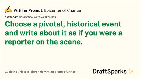 Writing Prompt Epicenter Of Change Draftsparks