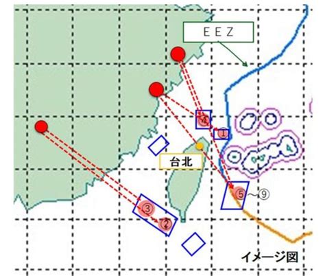 日防衛省指有4枚大陸導彈飛越台灣本島上空 飛彈軌跡曝光