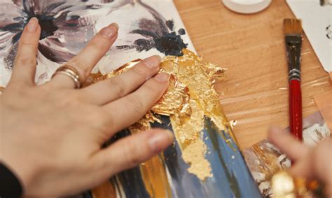 How To Gold Leaf Acrylic Painting Ideas Over Gold Leaf Studyhub