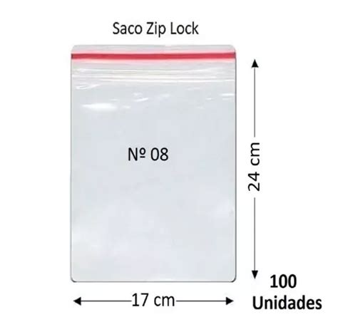 100 Sacos Saquinho Zip Lock Hermético 17x24 Plastico