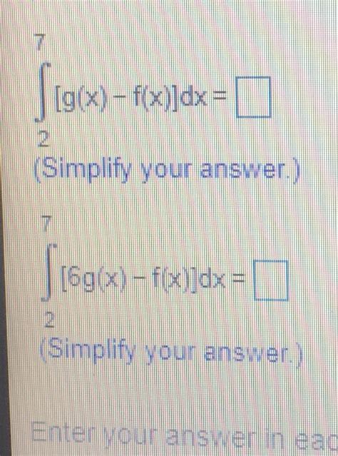 Solved The Functions Fand G Are Integrable And F X Dx And