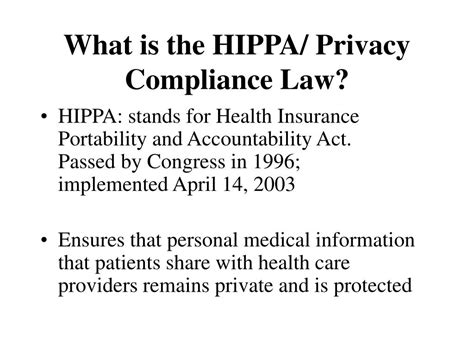 Ppt Hipaa Training Privacy Protection For Patients Powerpoint