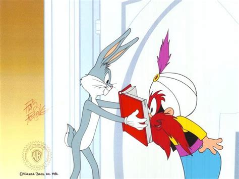 Bugs Bunny And Yosemite Sam With Book – Chuck Jones