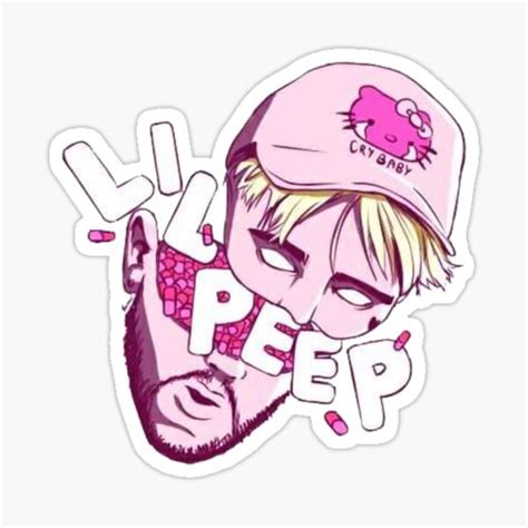 Lil Peep Rapper Sticker For Sale By Merrionbelis Redbubble