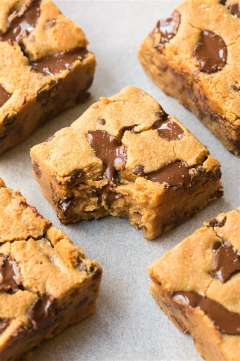 Healthy Chocolate Chip Cookie Bars Keto Vegan