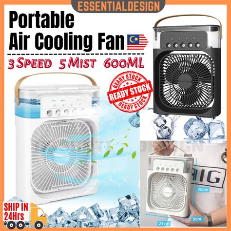 3in1 Mini Air Conditioner Cooling Fan Air Mist Cooler Portable Usb Led