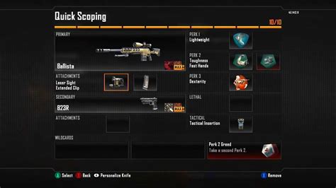 Best Ballista Class Setup Black Ops 2 Best Class Setups Best Quick