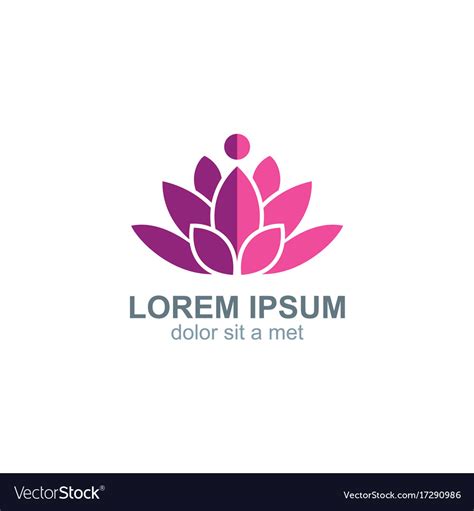 Beauty Lotus Flower Spa Logo Royalty Free Vector Image