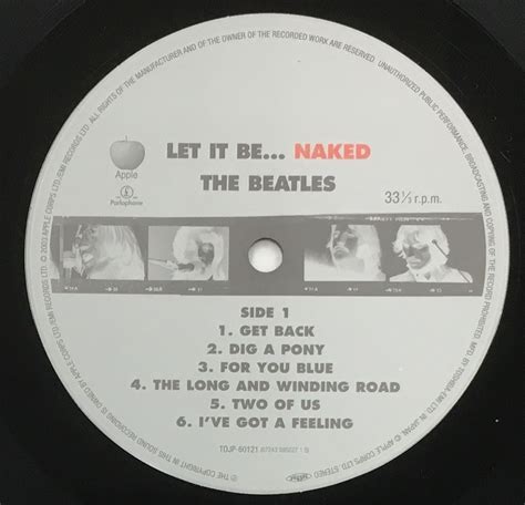 LP EP ザ ビートルズ レット イット ビー ネイキッド TOJP 60121 22 THE BEATLES Let It Be