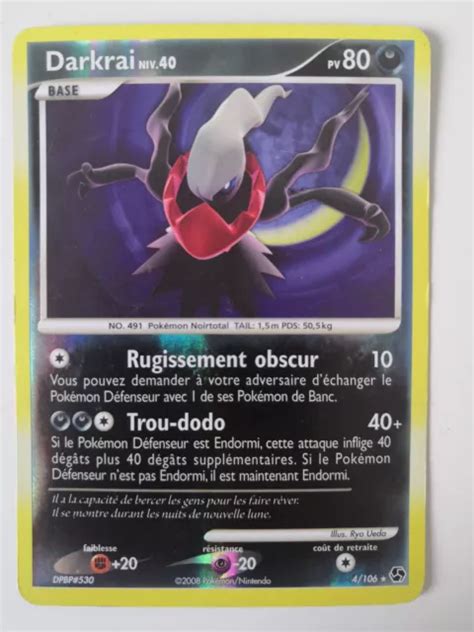 CARTE POKÉMON DARKRAI holo reverse D P Duel au Sommet Bon Etat