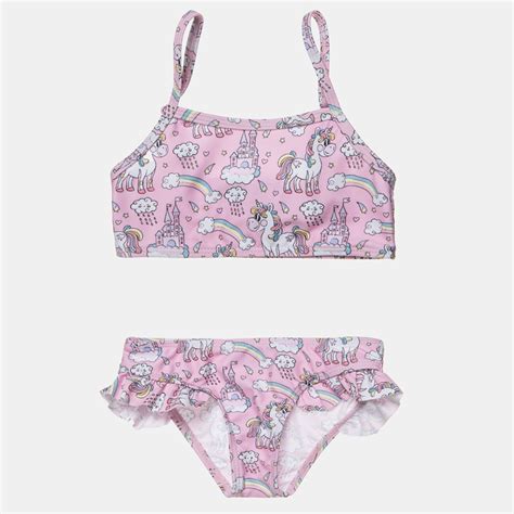 Bikini set True Blue with unicorns 12 months 5 years Alouette Βρεφικά Παιδικά Ρούχα