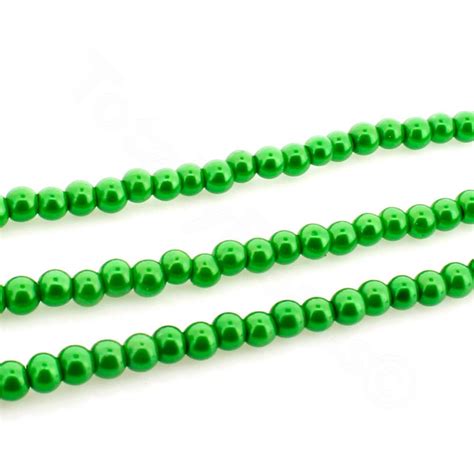 Glass Pearl Round Beads 3mm Emerald Green Craft Hobby And Jewellery