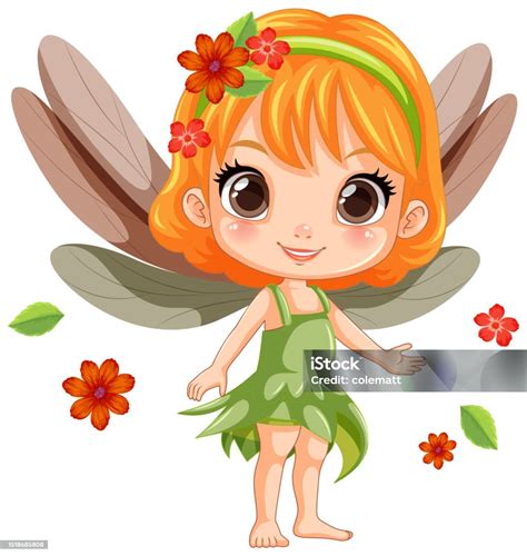 Cute Fantasy Fairy Cartoon Character Stock Illustration Download