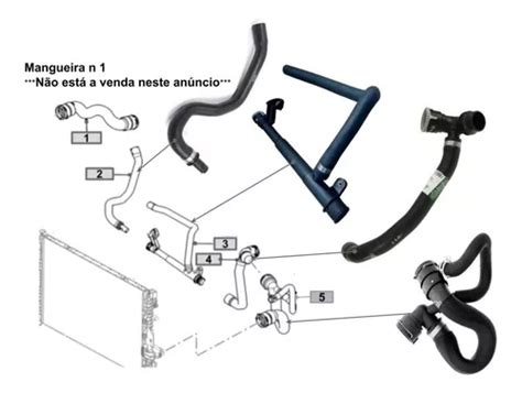 Kit De 4 Mangueiras Superior Radiador Volvo Xc60