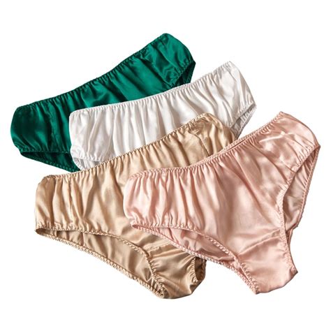 Pure Mulberry Silk Bikini Panties Mid Waist Set Of Nine Soft