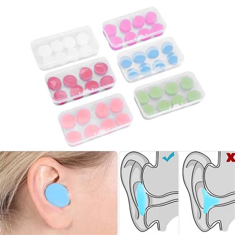 Bouchons d oreille en silicone réutilisables réduction du bruit du