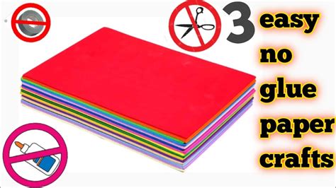 No Glue Paper Craftsdiy Paper Craft Without Gluediy No Glue No