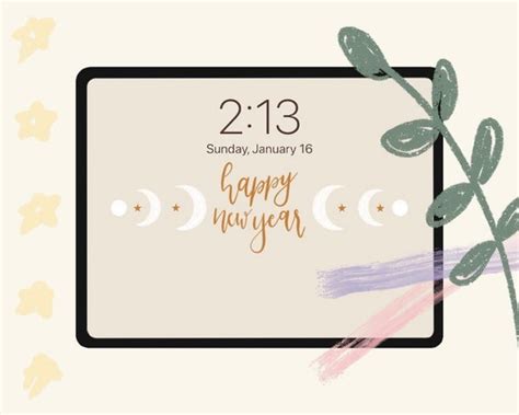 Happy New Year Aesthetic Wallpaper Aesthetic Simple Ipad - Etsy