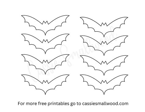 Free Printable Bat Templates Small Medium And Large Cassie Smallwood