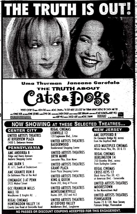 The Truth About Cats & Dogs (1996) | United artists theater, Vintage ...