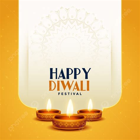 Nice Traditional Happy Diwali Background With Diya Design Template