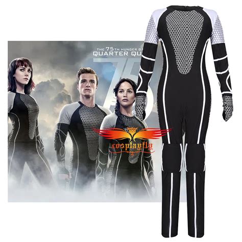 Anime The Hunger Games Catching Fire Peeta Mellark And Katniss Cosplay Costume Women Battleframe