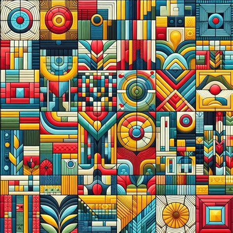 Solve Primary Colours Block Pattern Tapestry Jigsaw Puzzle Online With