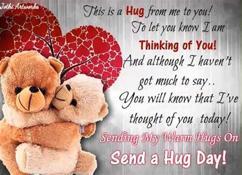 Thinking Of You And Hugging You Free Warm Hugs ECards Greeting Cards