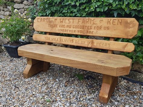 Personalised And Engraved Wooden Memorial Bench