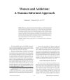 Pdf Women And Addiction A Trauma Informed Approach