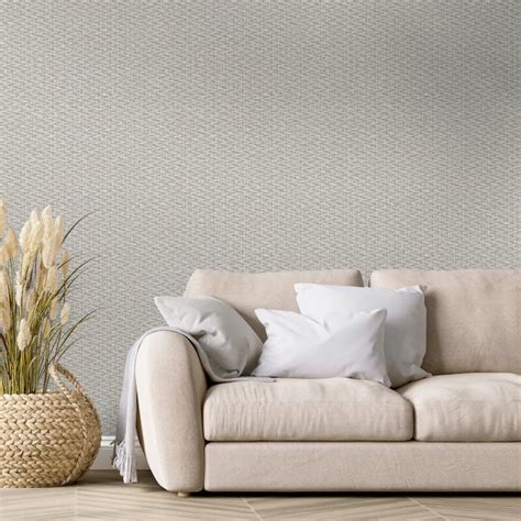 Holden Decor Pappus Twill Weave Grey Metallic Wallpaper 75981