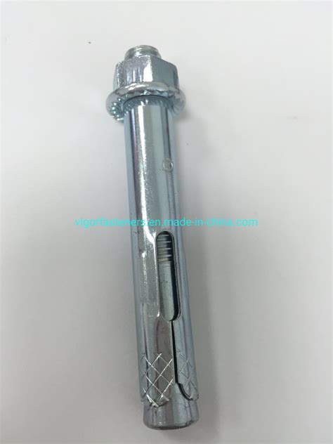 Galvanized Sleeve Anchor With Flange Nut Expansion Anchor Bolt For