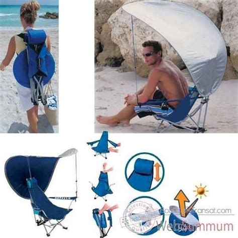 Chaise De Plage Sac Dos Avec Canopy Anti Uv Kelsyus Positions