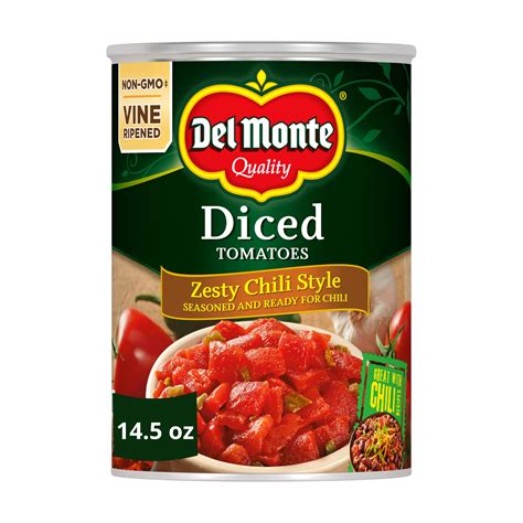 Oz Del Monte Canned Diced Tomatoes Zesty Chili Style